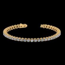 1.05 CtwVS/SI1 Diamond 14K Yellow Gold Bracelet (ALL DIAMOND ARE LAB GROWN)