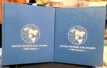 Two Hardback United Nations Flag Stamps