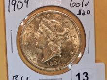 GOLD! Brilliant Uncirculated 1904 Gold Twenty Dollars