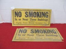 Equity Mutual Insurance Co. Original "No Smoking" Signs