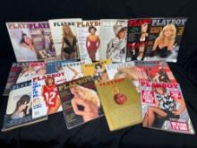 18 Vintage 1970s-1980s Playboy Magazines Centerfolds