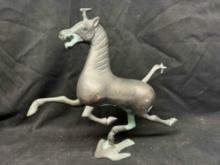 Antique Chinese Bronze Horse Statue Vintage Equestrian Home