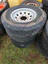 16in 8 lug trailer wheels and tires