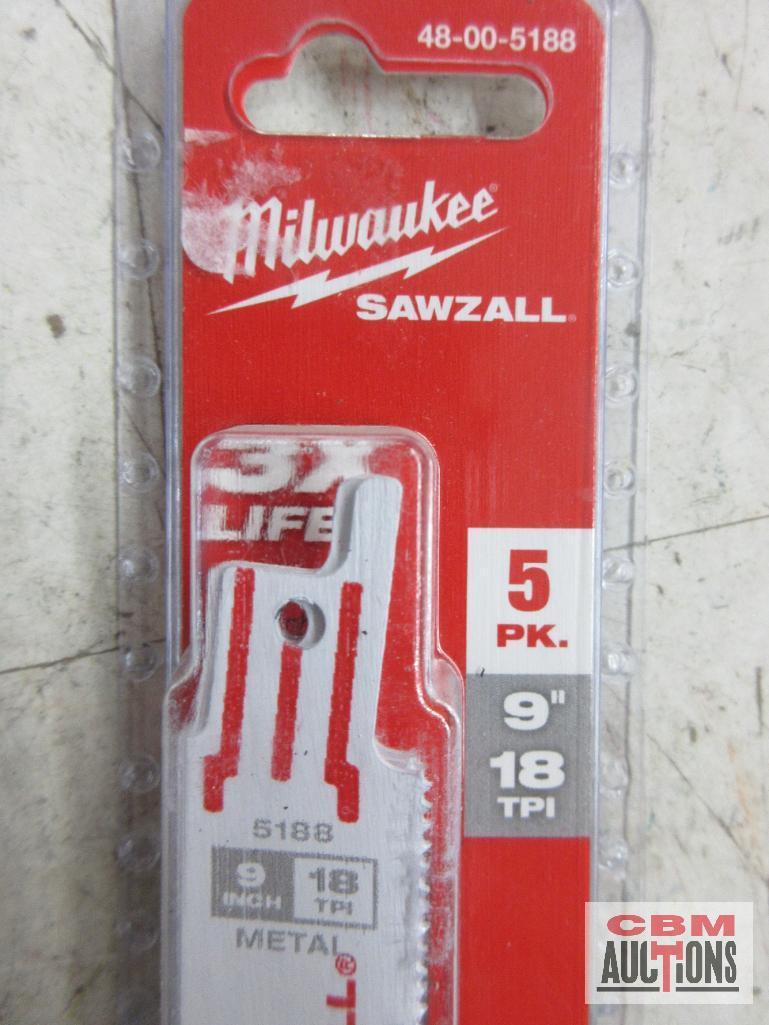 Milwaukee 48-00-5090 4" Sawzall Blades 10 TPI Thick Metal Milwaukee 48-00-5183 4" Sawzall Blades 18