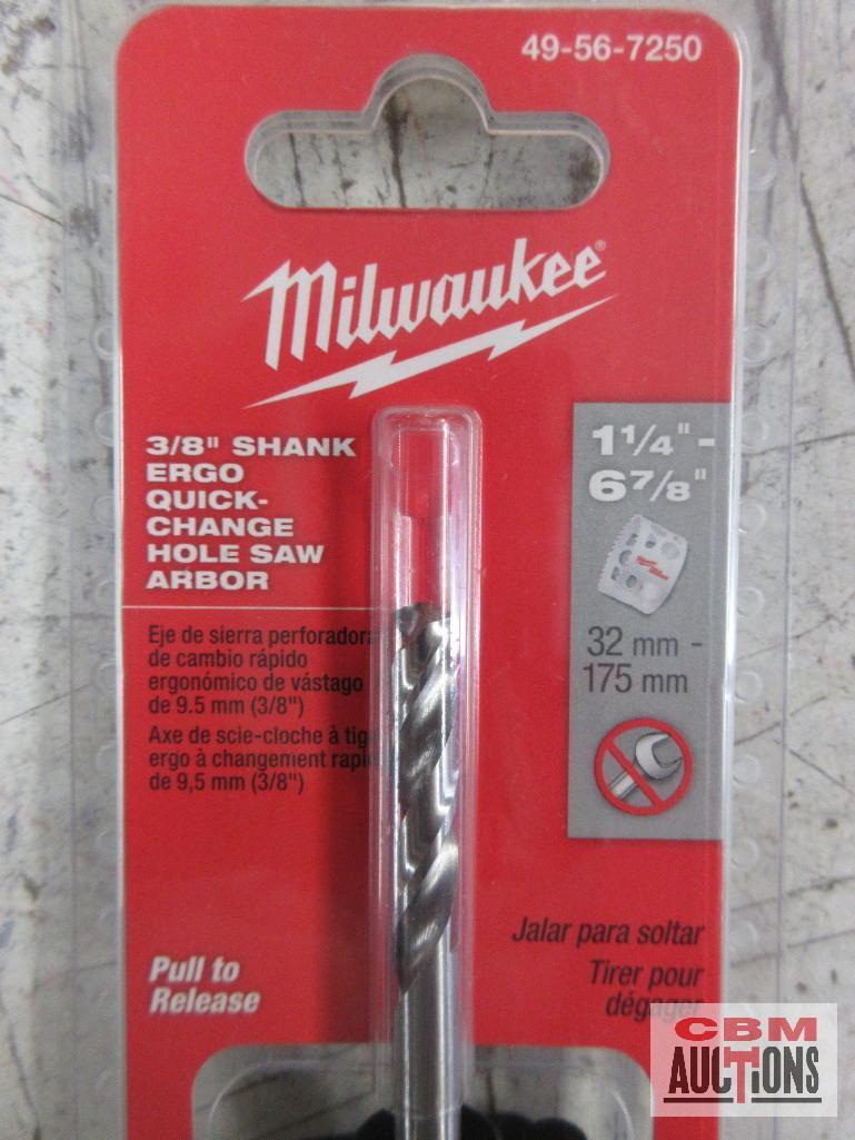 Milwaukee 49-56-6950 1/4" Shank Small Hole Saw Arbor 9/16" to 1- 3/16", Set of 2 Milwaukee