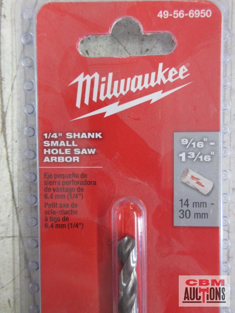 Milwaukee 49-56-6950 1/4" Shank Small Hole Saw Arbor 9/16" to 1- 3/16", Set of 2 Milwaukee