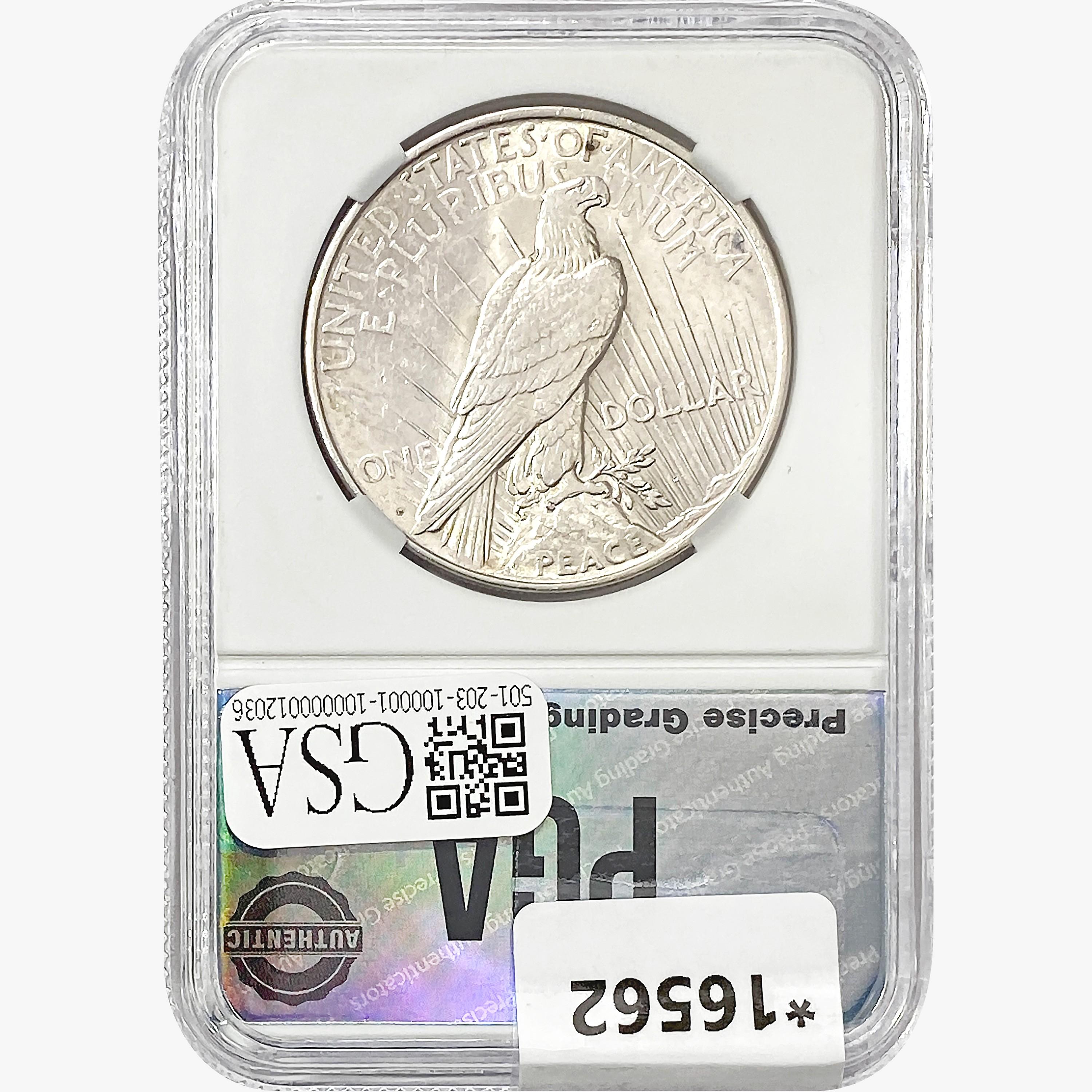 1927-D Silver Peace Dollar PGA MS61