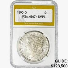 1890-O Morgan Silver Dollar PGA MS67+ DMPL