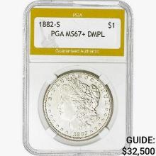 1882-S Morgan Silver Dollar PGA MS67+ DMPL