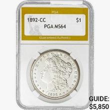 1892-CC Morgan Silver Dollar PGA MS64