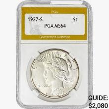 1927-S Silver Peace Dollar PGA MS64