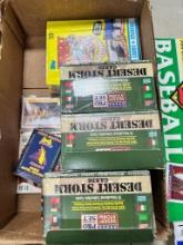 LOCAL PICKUP ONLY Desert Storm cards lot w/ 4 boxes assuming packs all opened  + No Shipping for ...