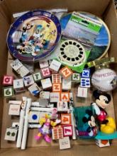 LOCAL PICKUP ONLY Disney lot with blocks, plates, Mickey Mouse No Shipping for this item