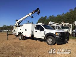 (Byram, MS) 2017 Ford F550 4x4 Mechanics Service Truck Runs & Moves) (Seat Torn, Outriggers Operate,
