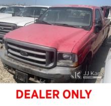 2002 Ford F250 Extended-Cab Pickup Truck Not Running, No Key