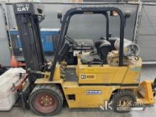 Caterpillar V50C Solid Tired Forklift Per Seller:  Runs & Moves. Propane Tank Will Not be Sold with 