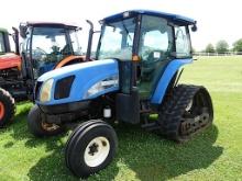 New Holland TL100A Tractor, s/n HJS085658: Encl. Cab, Rear Track Conversion