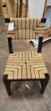 (4) Creative Co. Wood & Woven Rope Chair