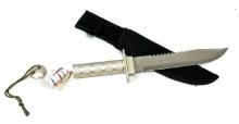 8” Tactical Survival Knife with Storage and Lifesaving Items 