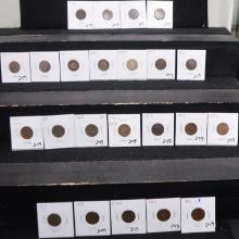 23 MIXED DATE INDIAN HEAD PENNIES