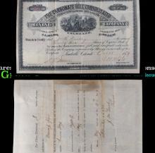 October 25th 1879 25 Shares Stock Certificate 'The Carbonate Hill Consolidated Mining Company' Grade