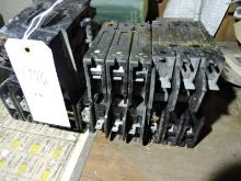 Heineman 6 Pole and 3 Pole Circuit Breakers lot of 6