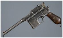 German Mauser C96 Broomhandle Semi-Automatic Pistol
