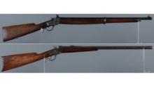 Two Winchester Model 1885 Low Wall Single Shot Rifles
