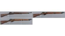 Three American-Made Enfield Bolt Action Rifles