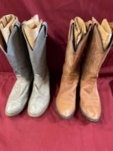 Laredo , grey size 10 boots & Justin, brown, size 11 boots