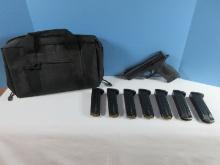 Smith & Wesson M&P 9MM Pistol w/7 Magazines and Case, 5 have Ammo. Serial# MRM9115