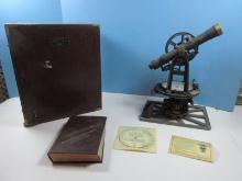 Rare Find Warren-Knight Co. Precision Instrument Surveying Surveyors Transit in Dovetail Box-