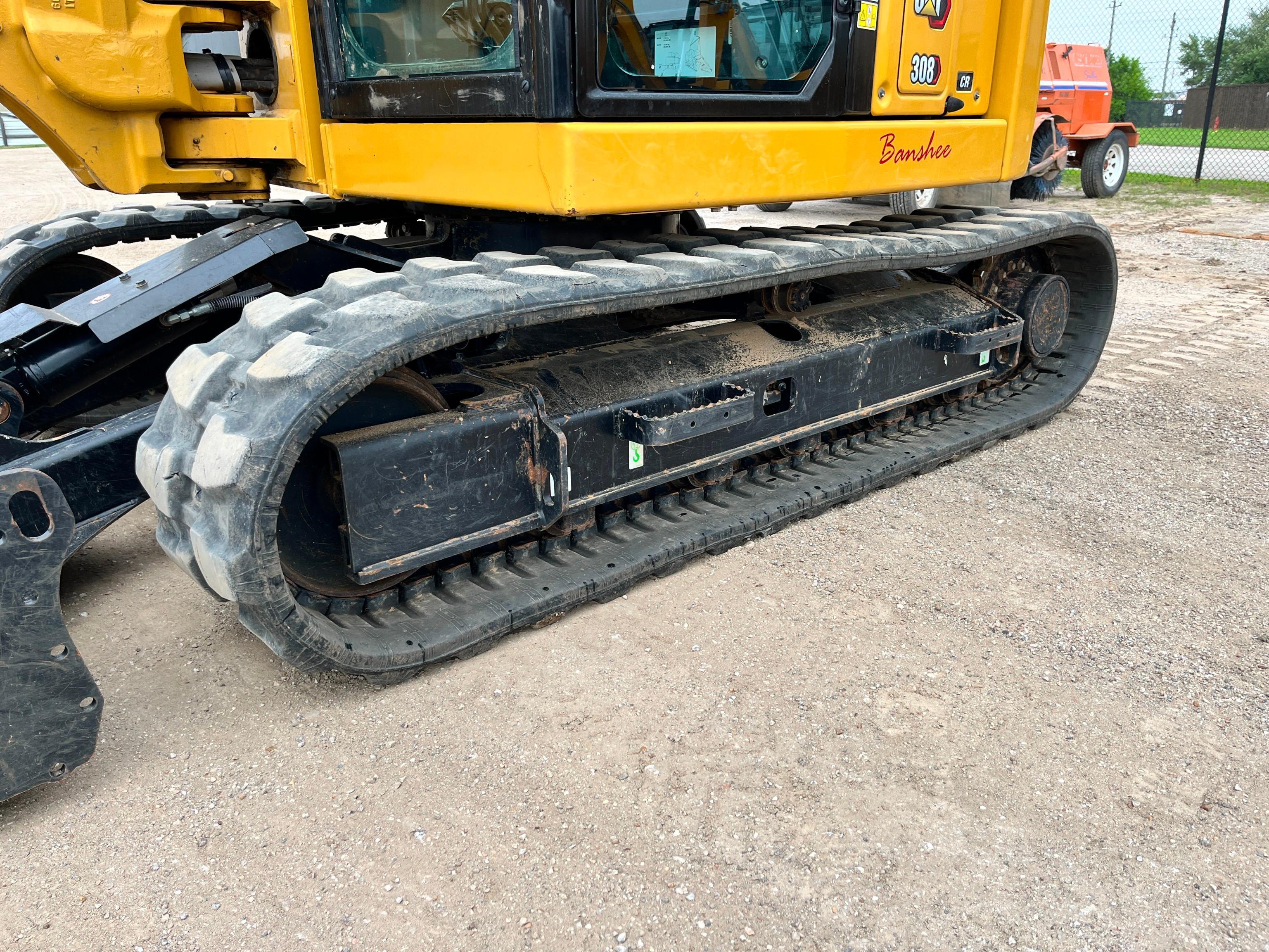 2023 CAT 308CR HYDRAULIC EXCAVATOR SN:807001 powered by C3.3B diesel engine, equipped with Cab, air,