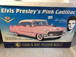 NIB Collector  Elvis Presley's Pink Cadillac Franklin Mint Precision Models Scale 1:24 DieCast