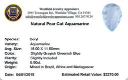 5.9 ctw Pear Aquamarine Parcel