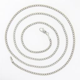 NEW Unisex Solid 14k White Gold 2.3mm Miami Cuban Curb Link 20" Chain Necklace