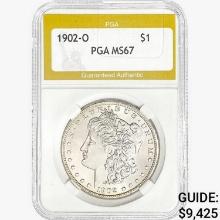 1902-O Morgan Silver Dollar PGA MS67