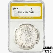 1897 Morgan Silver Dollar PGA MS64 DMPL