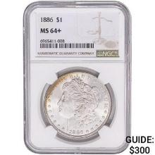 1886 Morgan Silver Dollar NGC MS64+