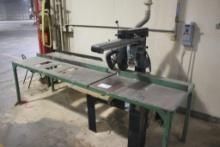 Delta Radial Arm Saw, 3ph Elec Mtr w/Steel Cutting Table