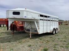 1995 Titan Challenger 16' Gooseneck Stock Trailer