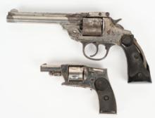 LOT (2) VINTAGE DOUBLE ACTION REVOLVERS