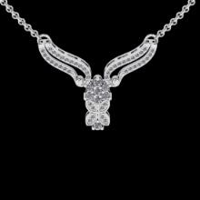 0.51 Ctw VS/SI1 Diamond 14K White Gold Necklace (ALL DIAMOND ARE LAB GROWN )
