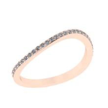 0.40 Ctw SI2/I1 Diamond 14K Rose Gold Entity Band Ring (ALL DIAMOND ARE LAB GROWN)