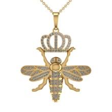 1.86 Ctw VS/SI1 Diamond 14K Yellow Gold butterfly Necklace ALL DIAMOND ARE LAB GROWN