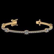 2.10 CtwVS/SI1 Diamond 14K Yellow Gold Bracelet (ALL DIAMOND ARE LAB GROWN )