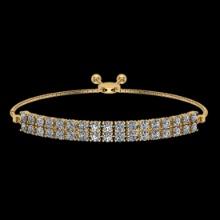0.54 Ctw VS/SI1 Diamond 14K Yellow Gold Slide Bracelet ALL DIAMOND ARE LAB GROWN
