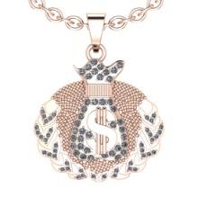 0.76 Ctw SI2/I1 Diamond14K Rose Gold Necklace (ALL DIAMOND ARE LAB GROWN)