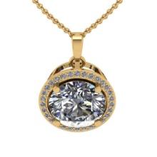 2.98 Ctw VS/SI1 Diamond 14K Yellow Gold Necklace (ALL DIAMOND ARE LAB GROWN )