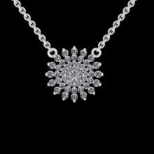 0.74 CtwVS/SI1 Diamond 14K White Gold Necklace (ALL DIAMOND ARE LAB GROWN)